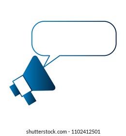 megaphone voice advertising speech bubble retro style