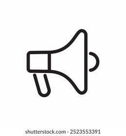 Vector de signo de icono de voz de megáfono
