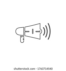Megaphone   Volume Audio   Speaker waves vector illustration design template