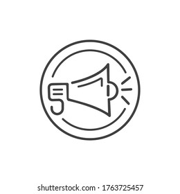 Megaphone   Volume Audio   Speaker waves vector illustration design template