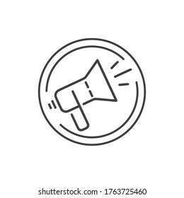 Megaphone   Volume Audio   Speaker waves vector illustration design template