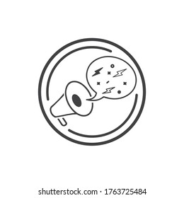 Megaphone   Volume Audio   Speaker waves vector illustration design template