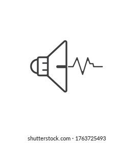 Megaphone   Volume Audio   Speaker waves vector illustration design template