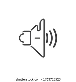 Megaphone   Volume Audio   Speaker waves vector illustration design template