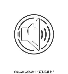 Megaphone   Volume Audio   Speaker waves vector illustration design template