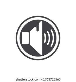 Megaphone   Volume Audio   Speaker waves vector illustration design template