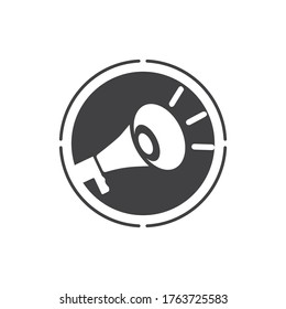 Megaphone   Volume Audio   Speaker waves vector illustration design template