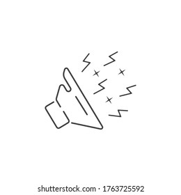 Megaphone   Volume Audio   Speaker waves vector illustration design template