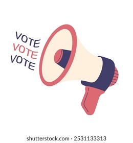 Megafone votar. Votação 2024. Campanha eleitoral