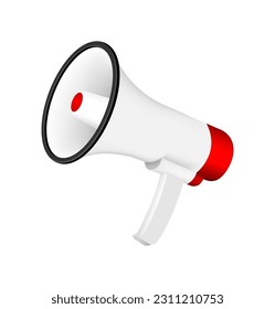Megaphone ( white color )  vector illustration