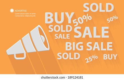 Megaphone,Marketing concept,vector