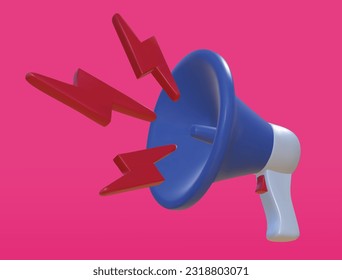 Megaphones realistic on background. Design Template, Banner, Web. Speaker Sign. Announcement, Attention Concept. vector illustration