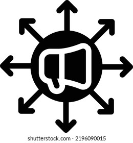 ilustración megaphoneVector en un fondo transparente. Símbolos de calidad superior. Iconos vectoriales de glifos para diseño de conceptos y gráficos. 
