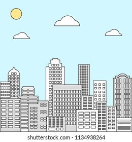 Megapolis vector illustration