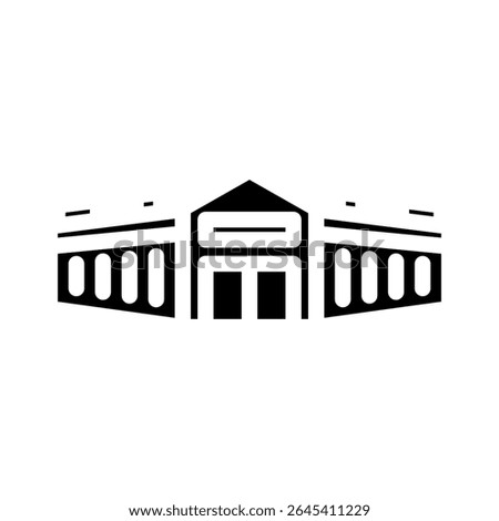 megastore shop glyph icon vector. megastore shop sign. isolated symbol illustration