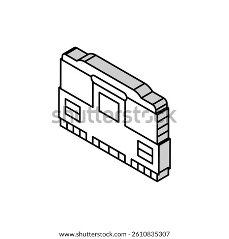 megastore shop isometric icon vector. megastore shop sign. isolated symbol illustration