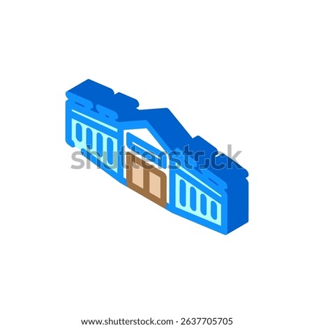 megastore shop isometric icon vector. megastore shop sign. isolated symbol illustration