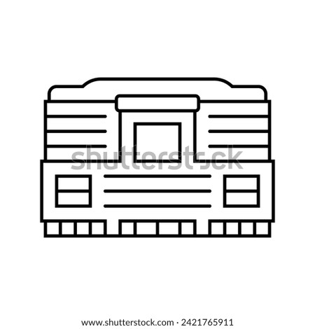 megastore shop line icon vector. megastore shop sign. isolated contour symbol black illustration