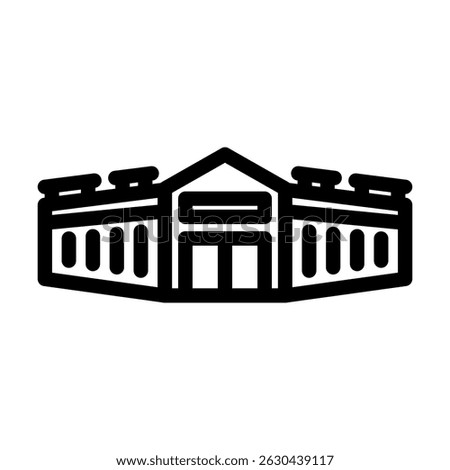 megastore shop line icon vector. megastore shop sign. isolated contour symbol black illustration