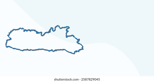 Meghalaya map outline vector design