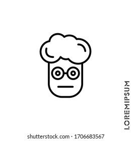 Meh boy, man icon vector, emoticon symbol. Modern flat symbol for web and mobil apps. Sad face emoji icon vector. Sad face emoticon symbol. Linear style sign for mobile concept and web design. Sad 
