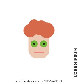 Meh boy, man icon vector, emoticon symbol. Modern flat symbol for web and mobil apps. Sad face emoji icon vector. Sad face emoticon symbol. color style sign for mobile concept and web design. Sad 