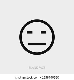 Meh face, blank face icon. New trendy meh face vector illustration symbol.