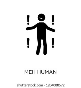 meh human icon. meh human symbol design from Feelings collection. Simple element vector illustration on white background.