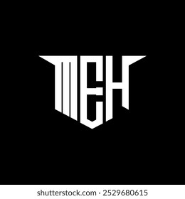 MEH-Buchstaben-Logo-Design mit weißem Hintergrund in Illustrator, Vektor-Logo modernen Alphabet Schriftart Überlappung Stil, Kalligrafie-Designs für Logo, Poster, Einladung, etc.