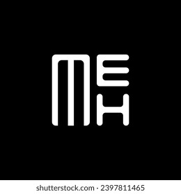 MEH Brief Logo Vektordesign, MEH einfach und modern Logo. MEH luxuriöses Alphabet-Design  