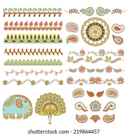 Mehandi Design Tattoo Element Set 