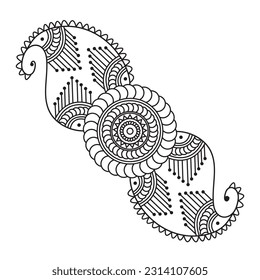 Plantilla de diseño de Mehandi Mandala SVG, Ai, EPS, PDF, JPG, archivo PNG