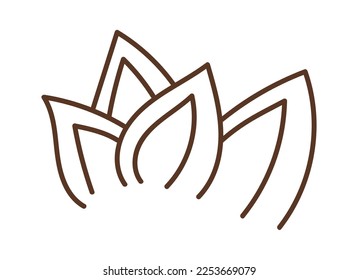 Icono plano Mehendi Ornamento especial Tatuaje tradicional. Ilustración vectorial