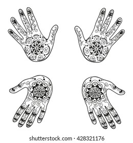 mehendi on palms