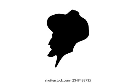 Mehmed the Conqueror silhouette, high quality vector