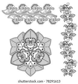 Mehndi Abstract Flowers