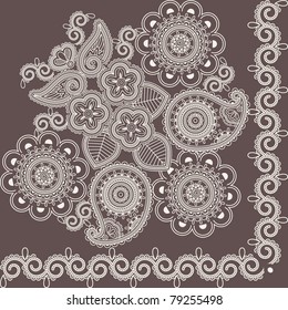 Mehndi Abstract Flowers