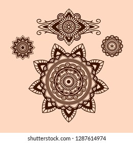 Mehndi designs Vector illustration