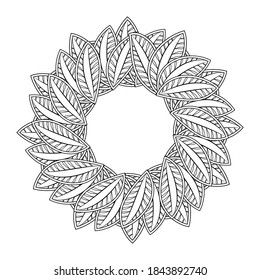 Mehndi flower for henna drawing and tattoo. decoration in ethnic oriental, indian style.
