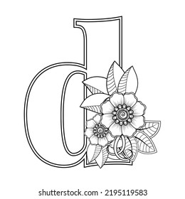 Mehndi flower for henna, mehndi, tattoo, decoration. Decorative ornament in ethnic oriental style.