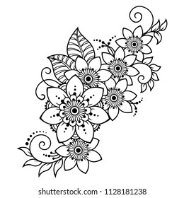 Mehndi Set Sketch Style Henna Style Stock Vector (Royalty Free ...