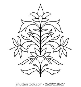 Padrão de flor de Mehndi para Henna desenho e tatuagem