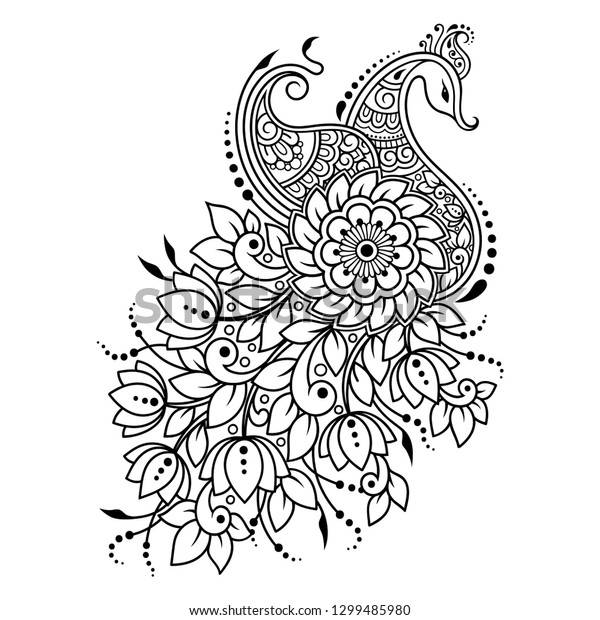 indian peacock design henna
