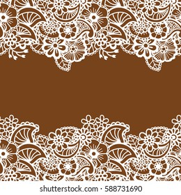 Mehndi horizontal backrtound. Paisley background. Vector illustration
