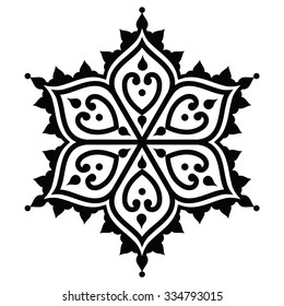 Mehndi, Indian Henna tattoo desgin - star shape