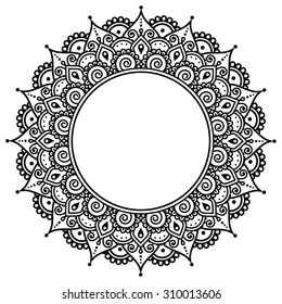 Mehndi, Indian Henna tattoo pattern or background
