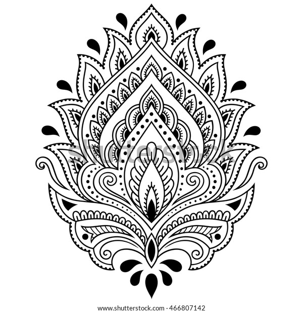 Image Vectorielle De Stock De Motif De Fleur De Lotus Mehndi