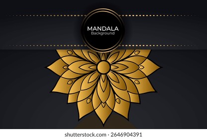 Patrón de mandala Mehndi para dibujo de henna y tatuaje. Decoración en estilo étnico oriental, indio.