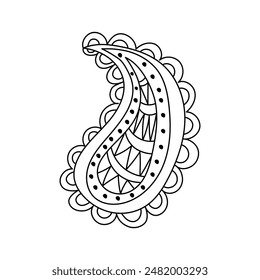 Mehndi pattern for henna drawing and tattoo. Decoration in ethnic oriental, Indian style. Hand drawn vector illustration, eps 10