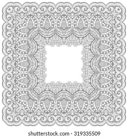 Mehndi ray edge mandala tracery wheel design. Handmade natural mood texture. Paisley, winding stem, bud mehendi doodle. Curved lines, doodling design. Good for plates, dish, tableware. Vector.